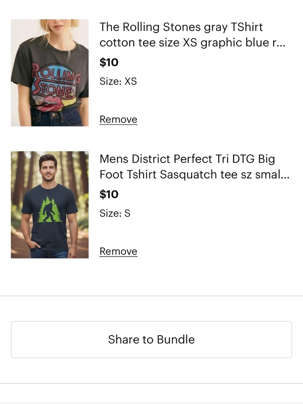 Rolling Stones Graphic Tee AND Big Foot tee - Picture 2 of 2